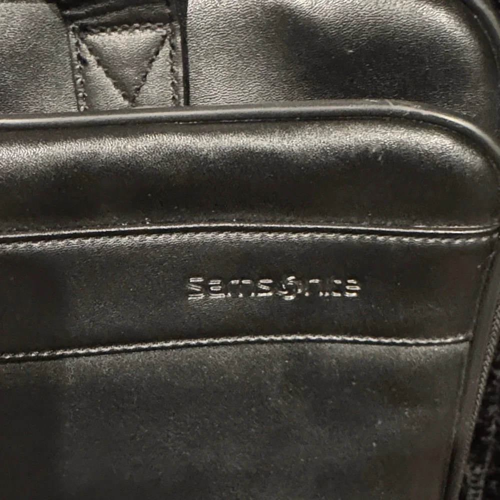 Samsonite Charcoal Leather Men's Briefcase
